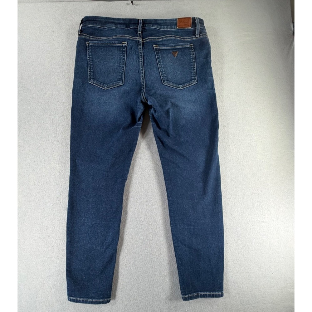 GUESS Los Angeles Men's Jeans 31x28 Blue Slim‎ Skinny Stretch Denim Tapered Y2K - Picture 7 of 16